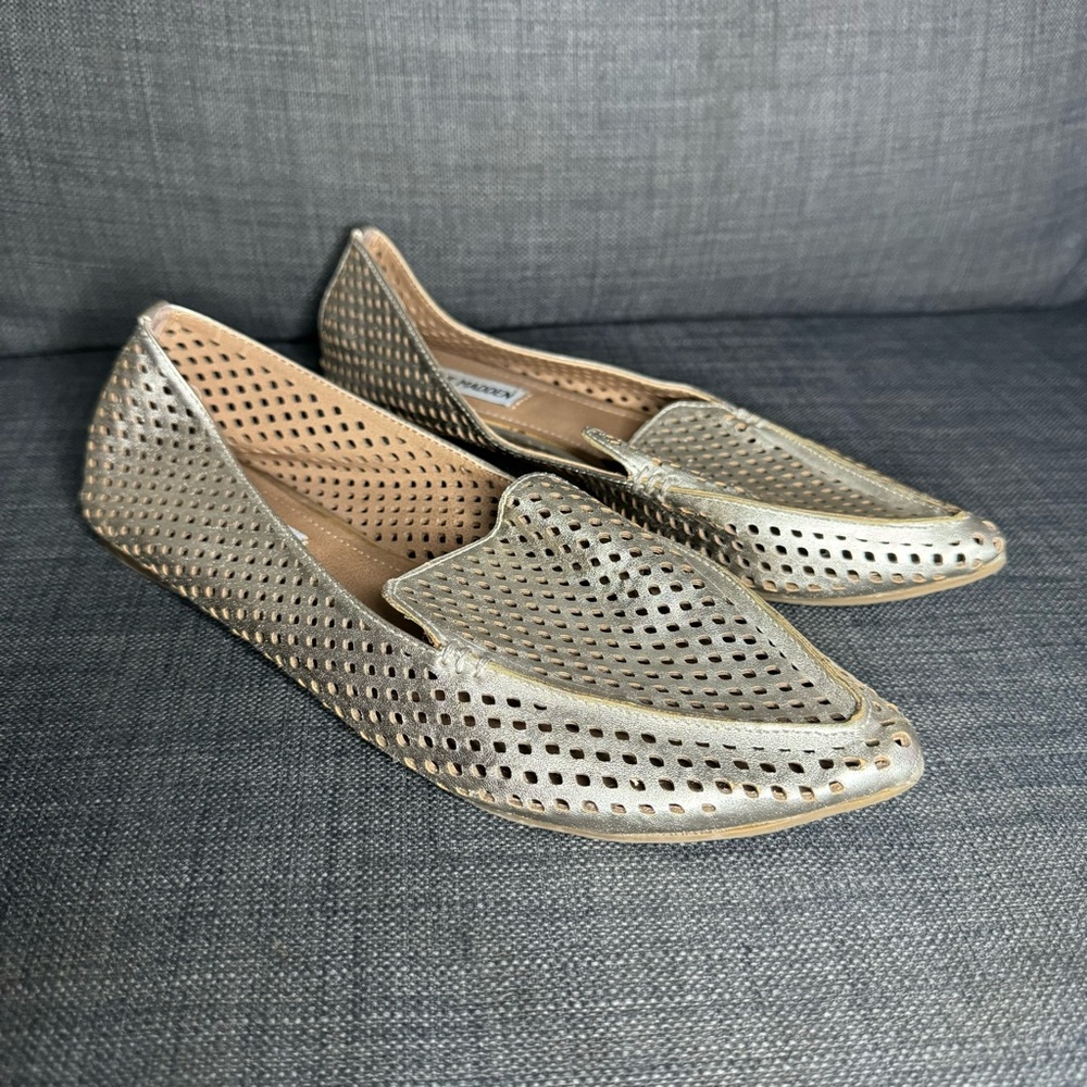 Steve Madden Feather P Pointed Toe Mesh Leather F… - image 2